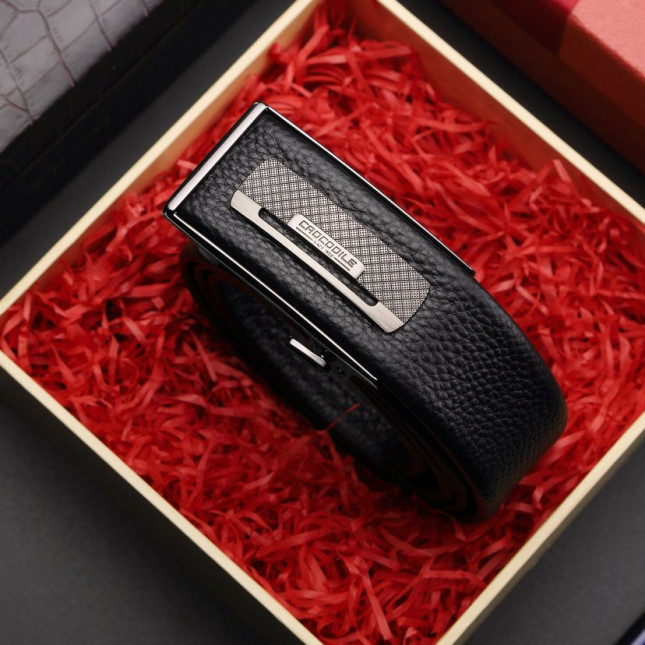 Classic Black Crocodile Leather Belt CC2DT2581J01